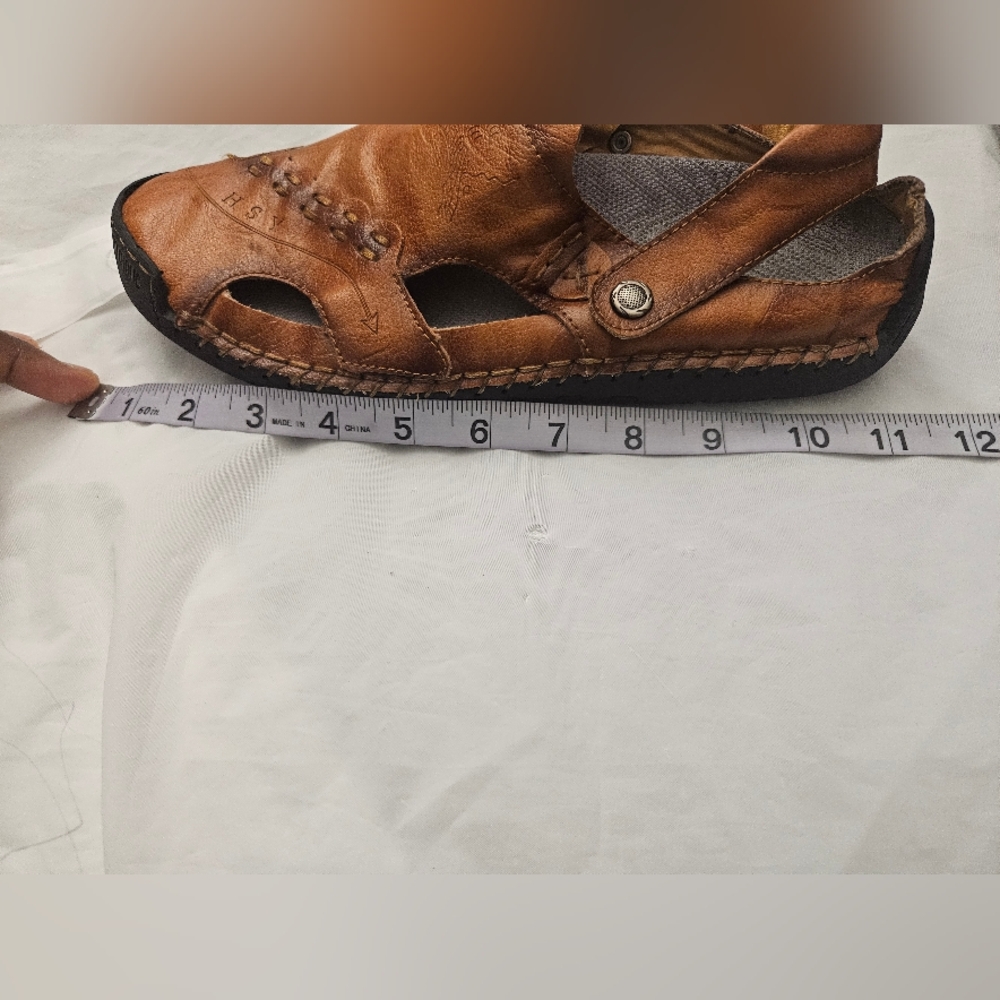 Men’s HSY Fashion Closed Toe Sandals Handcrafted with Rubber outer soles Size 12 - Picture 9 of 9